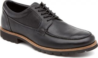 Mens Rockport Sharp & Ready Moc Oxford   Black Leather Lace Up Shoes