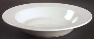 Johnson Brothers Nova Large Rim Soup Bowl, Fine China Dinnerware   All White, Ri