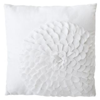 Xhilaration Flower Decorative Pillow   White