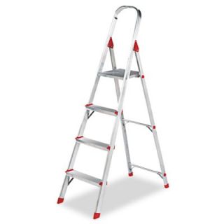 Louisville 566 Four Foot Folding Aluminum Euro Platform Ladder