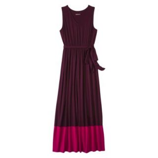 Merona Womens Knit Colorblock Maxi Dress   Berry/Pink   M
