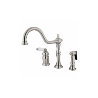 Elements of Design ES1818PLBS Universal Deck Mount Kitchen Faucet With Spray
