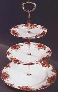 Royal Albert Old Country Roses 3 Tiered Serving Tray (DP, SP, BB), Fine China Di