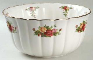 Royal Albert Old Country Roses 10 Round Fluted Bowl, Fine China Dinnerware   Mo