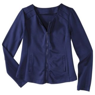 Mossimo Womens Zip Front Scuba Jacket   Blue M