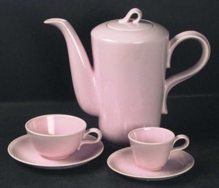 Homer Laughlin  Jubilee Shell Pink Flat Cup & Saucer Set, Fine China Dinnerware