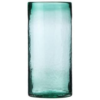 Threshold Wavy Glass Cylinder Vase   Green 10.6