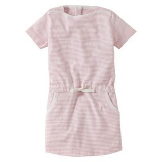 Burts Bees Baby Infant Girls Stripe Boatneck Dress   Blush/Cloud 6 9 M