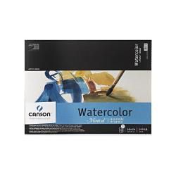 Canson 18 inch X 24 inch Montval Watercolor Paper Pad (18 inches x 24 inchesPad Tape boundPaper 12 cold press natural white watercolor sheetsPaper weight 140 pounds )
