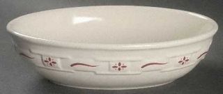 Longaberger Woven Traditions Traditional Red 9 Oval Vegetable Bowl, Fine China