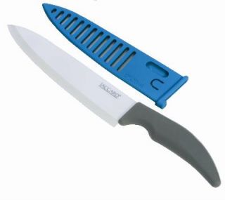 Jaccard 8 in Ceramic Chef Knife, Ergonomic Soft Grip Handle, Non Stick Blade