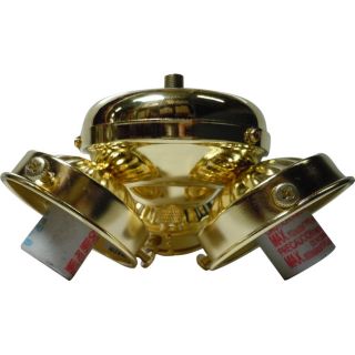 Three Light Polished Brass Ceiling Fan Light Kit