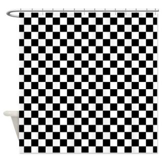 Checkered Board Shower Curtain  Use code FREECART at Checkout