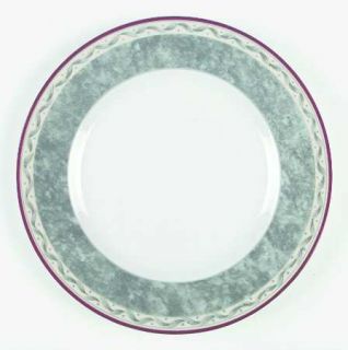 Interiors (PTS) Provence Cream Dinner Plate, Fine China Dinnerware   Green Marbl