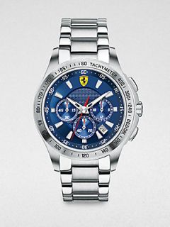 Scuderia Ferrari Scuderia Stainless Steel Chronograph Watch   Stainless Steel Bl