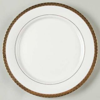 Sango Georgetown 12 Chop Plate/Round Platter, Fine China Dinnerware   8455,Gold