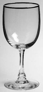 Fostoria Trousseau Water Goblet   Stem #6080, Platinumtrim