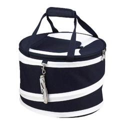 Picnic At Ascot Collapsible Picnic Cooler Navy/white