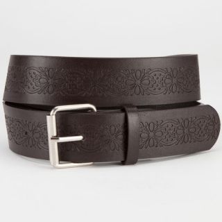 Embossed Faux Leather Belt Brown In Sizes Medium, Large, Small For Women 233931