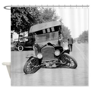  Crashed Ford Model T Shower Curtain  Use code FREECART at Checkout