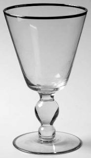 Glastonbury   Lotus Radiance Clear Water Goblet   Stem 553            Platinum T