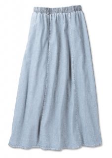 Easy fitting Vintage Denim Skirt / Regular, Chambray, Small