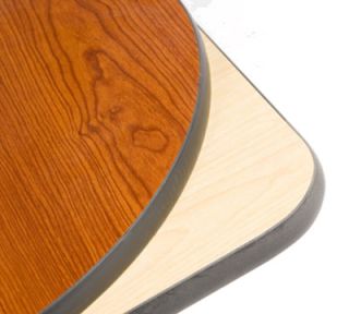 Oak Street Mfg 30x42 Rectangular Pedestal Table   Bar Height, Reversible Cherry/Natural Surface