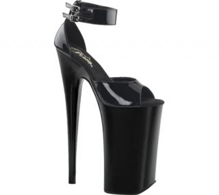 Womens Pleaser Beyond 089   Black Patent/Black PVC High Heels