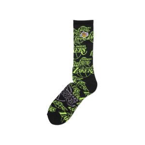 Los Angeles Lakers For Bare Feet Neon Repeat Crew Sock