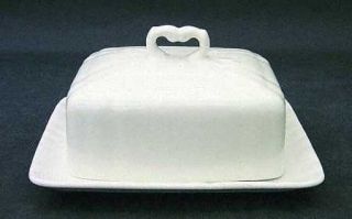Mikasa Country Classic Rectangular Covered Butter, Fine China Dinnerware   Stone