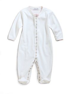Royal Baby Infants Footie Coverall   White Pink