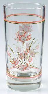 Corning Peach Floral 8 Oz Glassware Tumbler, Fine China Dinnerware   Corelle, Pe
