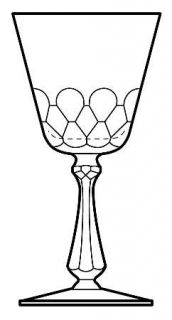 Cambridge Strathmore Water Goblet   Stem #3700, Cut 1006