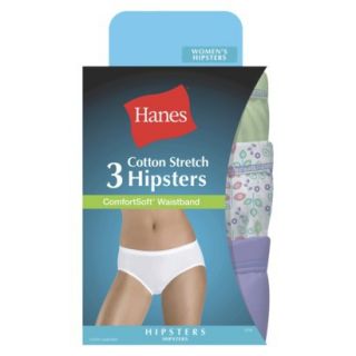 Hanes Womens Premium 3 Pack Cotton Stretch Hipster ET41AS   Assorted