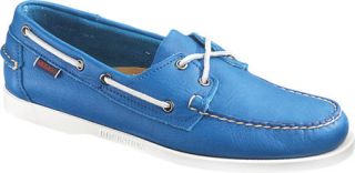 Mens Sebago Docksides   Bright Blue Lace Up Shoes