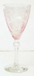Fostoria Versailles Pink Wine Glass   Stem #5098,Etch#278,Pink
