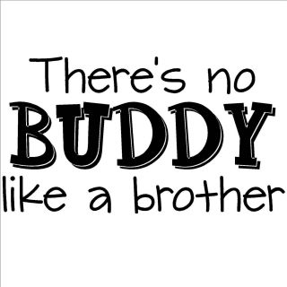 Theres No Buddy Like A Brother Vinyl Wall Art Lettering (10 inches high x 18 inches wide )