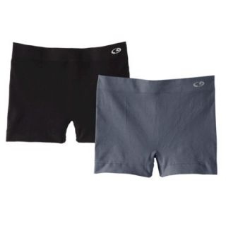 C9 by Champion Womens Active Seamless Boyshort 2 Pack   Black/Military Blue S