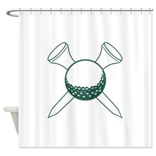  Green and White Golf Shower Curtain  Use code FREECART at Checkout