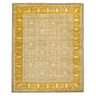 Handmade Majestic Beige/ Light Gold N. Z. Wool Rug (6 X 9)