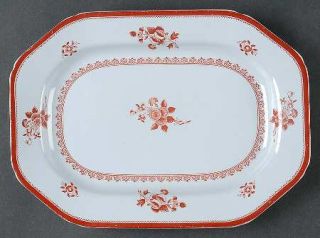 Spode Gloucester Red (Fine Stone) 12 Oval Serving Platter, Fine China Dinnerwar