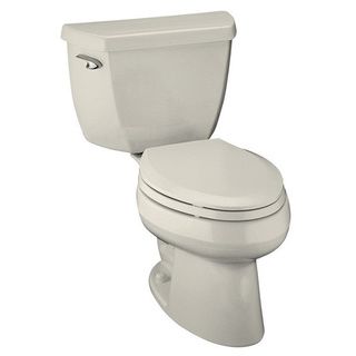 Kohler Wellworth Classic Biscuit 2 piece 1.6 Gpf Pressure Lite Elongated Toilet (Biscuit Dimensions 29.25 inches high x 21.25 inches wide x 30.25 inches longProduct weight 105 poundsFlush Pressure assist flushing technologyPieces Two (2)Shape Elongat