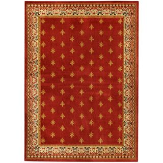 French Border Red Area Rug (410 X 610)