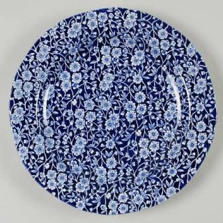 Staffordshire Calico Blue (Burleigh Stamp) Dinner Plate, Fine China Dinnerware  