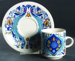 Villeroy & Boch Izmir (Older) Flat Cup & Saucer Set, Fine China Dinnerware   Tur