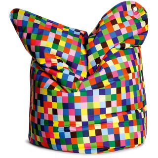 Sitting Bull Fashion Happy Pixels Bean Bag (MulticolorCover materials 100 percent polytexStyle Large bean bagWeight 18 pounds Fill Polysterine pearlsClosure Extra strong child proof Velcro fastener Removable/washable cover Care instructions Clean wi