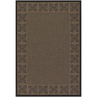 Recife Summer Chimes Cocoa/ Black Rug (510 X 92) (CocoaSecondary colors BlackPattern BorderTip We recommend the use of a non skid pad to keep the rug in place on smooth surfaces.All rug sizes are approximate. Due to the difference of monitor colors, so