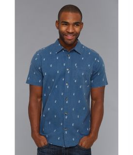 Rip Curl Pineapple Express S/S Mens Short Sleeve Button Up (Navy)
