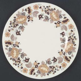 Royal Doulton Indian Summer Dinner Plate, Fine China Dinnerware   Brown & Yellow