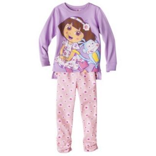 Nickelodeon Infant Toddler Girls 2 Piece Dora the Explorer Set   Purple 5T